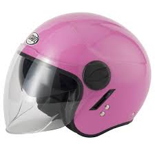 pink motorcycle helmet